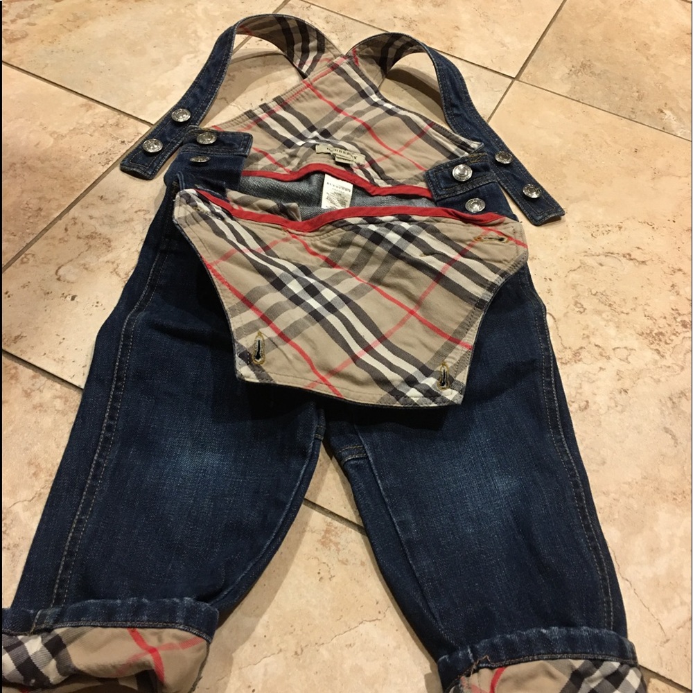 Burberry authentic jean overalls size 18 months